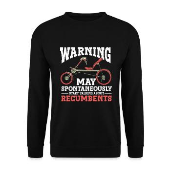 Liegerad Liegeradfahrer Radfahrer - Unisex Pullover - Schwarz - Vorne - Alina (178cm) & Michal (187cm)