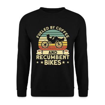 Liegerad Liegeradfahrer Radfahrer - Unisex Pullover - Schwarz - Vorne - Alina (178cm) & Michal (187cm)