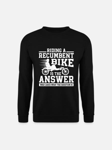 Liegerad Liegeradfahrer Radfahrer - Unisex Pullover - Schwarz
