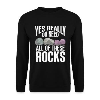 Géologue de la géologie collectrice de roches - Sweat-shirt Unisexe - noir - Devant - Alina (178cm) & Michal (187cm)
