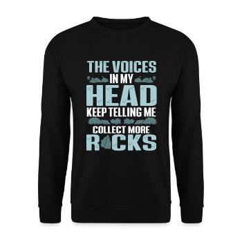 Géologue de la géologie collectrice de roches - Sweat-shirt Unisexe - noir - Devant - Alina (178cm) & Michal (187cm)