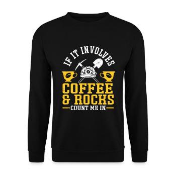 Géologue de la géologie collectrice de roches - Sweat-shirt Unisexe - noir - Devant - Alina (178cm) & Michal (187cm)
