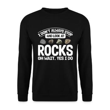 Géologue de la géologie collectrice de roches - Sweat-shirt Unisexe - noir - Devant - Alina (178cm) & Michal (187cm)