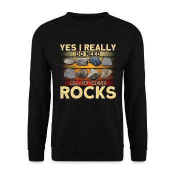 Géologue de la géologie collectrice de roches - Sweat-shirt Unisexe - noir - Devant - Alina (178cm) & Michal (187cm)