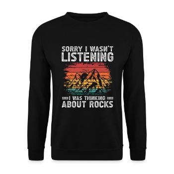 Géologue de la géologie collectrice de roches - Sweat-shirt Unisexe - noir - Devant - Alina (178cm) & Michal (187cm)