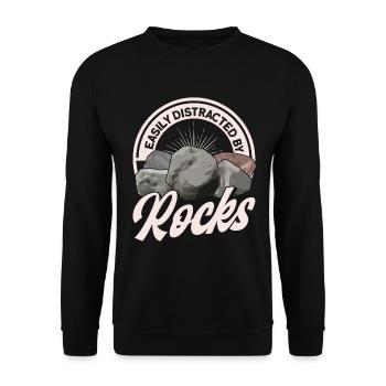Géologue de la géologie collectrice de roches - Sweat-shirt Unisexe - noir - Devant - Alina (178cm) & Michal (187cm)