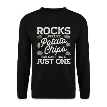 Géologue de la géologie collectrice de roches - Sweat-shirt Unisexe - noir - Devant - Alina (178cm) & Michal (187cm)