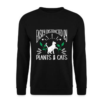 Pflanzen Gartenarbeit Gärtner Landschaftsarchitekt - Unisex Pullover - Schwarz - Vorne - Alina (178cm) & Michal (187cm)