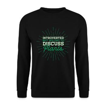 Pflanzen Gartenarbeit Gärtner Landschaftsarchitekt - Unisex Pullover - Schwarz - Vorne - Alina (178cm) & Michal (187cm)