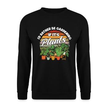 Pflanzen Gartenarbeit Gärtner Landschaftsarchitekt - Unisex Pullover - Schwarz - Vorne - Alina (178cm) & Michal (187cm)