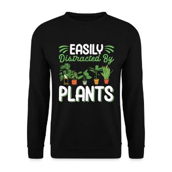 Pflanzen Gartenarbeit Gärtner Landschaftsarchitekt - Unisex Pullover - Schwarz - Vorne - Alina (178cm) & Michal (187cm)