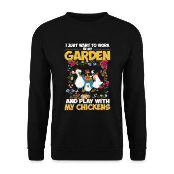 Pflanzen Gartenarbeit Gärtner Landschaftsarchitekt - Unisex Pullover - Schwarz - Vorne - Alina (178cm) & Michal (187cm)