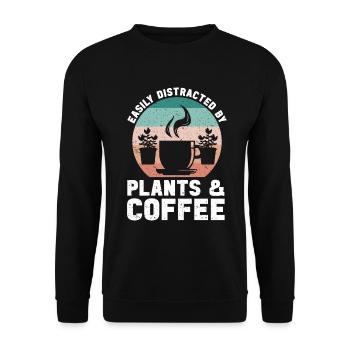 Pflanzen Gartenarbeit Gärtner Landschaftsarchitekt - Unisex Pullover - Schwarz - Vorne - Alina (178cm) & Michal (187cm)