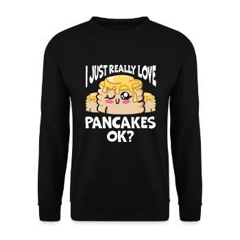 Pancakes Food Lover Best Pancake Maker - Unisex Sweatshirt - black - Front - Alina (178cm) & Michal (187cm)