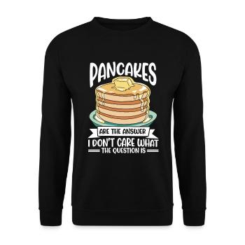 Pancakes Food Lover Best Pancake Maker - Unisex Sweatshirt - black - Front - Alina (178cm) & Michal (187cm)