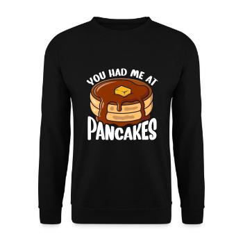 Pancakes Food Lover Best Pancake Maker - Unisex Sweatshirt - black - Front - Alina (178cm) & Michal (187cm)