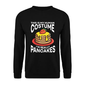 Pancakes Food Lover Best Pancake Maker - Unisex Sweatshirt - black - Front - Alina (178cm) & Michal (187cm)