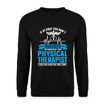 Physiothérapie Physiothérapeute Physiothérapeute - Sweat-shirt Unisexe - noir - Devant - Alina (178cm) & Michal (187cm)