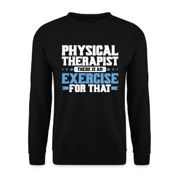 Physiothérapie Physiothérapeute Physiothérapeute - Sweat-shirt Unisexe - noir - Devant - Alina (178cm) & Michal (187cm)