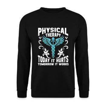 Physiothérapie Physiothérapeute Physiothérapeute - Sweat-shirt Unisexe - noir - Devant - Alina (178cm) & Michal (187cm)