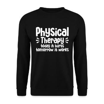 Physiothérapie Physiothérapeute Physiothérapeute - Sweat-shirt Unisexe - noir - Devant - Alina (178cm) & Michal (187cm)