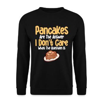 Pancakes Food Lover Best Pancake Maker - Unisex Sweatshirt - black - Front - Alina (178cm) & Michal (187cm)