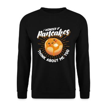Pancakes Food Lover Best Pancake Maker - Unisex Sweatshirt - black - Front - Alina (178cm) & Michal (187cm)