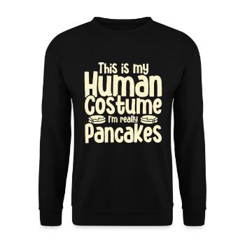 Pancakes Food Lover Best Pancake Maker - Unisex Sweatshirt - black - Front - Alina (178cm) & Michal (187cm)