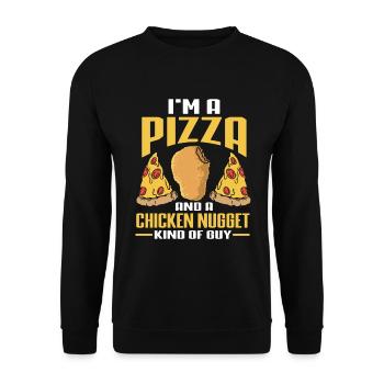 Pizza Baker Cadeau Italie Pizza Lovers Pizza - Sweat-shirt Unisexe - noir - Devant - Alina (178cm) & Michal (187cm)
