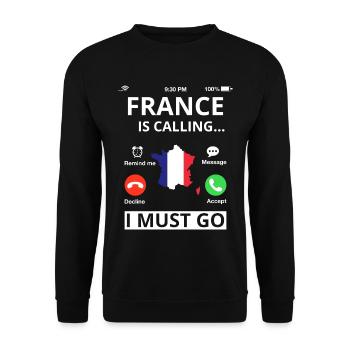 Drapeau français Le drapeau français appelle - Sweat-shirt Unisexe - noir - Devant - Alina (178cm) & Michal (187cm)