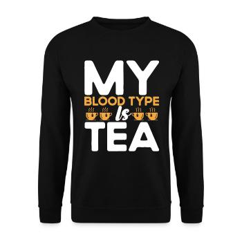 Tea Drinker Gift Cup Tea Lover - Unisex Sweatshirt - black - Front - Alina (178cm) & Michal (187cm)