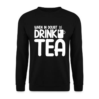 Teetrinker Geschenk Tasse Tee Liebhaber - Unisex Pullover - Schwarz - Vorne - Alina (178cm) & Michal (187cm)