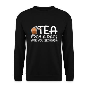 Teetrinker Geschenk Tasse Tee Liebhaber - Unisex Pullover - Schwarz - Vorne - Alina (178cm) & Michal (187cm)
