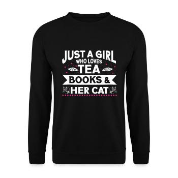 Teetrinker Geschenk Tasse Tee Liebhaber - Unisex Pullover - Schwarz - Vorne - Alina (178cm) & Michal (187cm)
