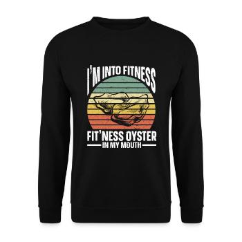 Meeresfrüchte Liebhaber Geschenk Meeresfrucht - Unisex Pullover - Schwarz - Vorne - Alina (178cm) & Michal (187cm)