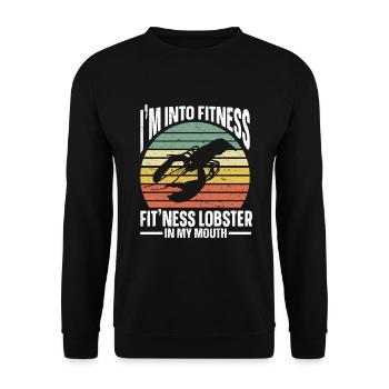 Meeresfrüchte Liebhaber Geschenk Meeresfrucht - Unisex Pullover - Schwarz - Vorne - Alina (178cm) & Michal (187cm)