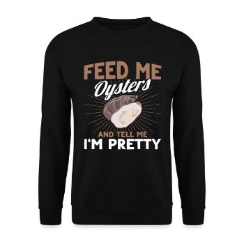 Seafood Lovers Gift Seafood - Unisex Sweatshirt - black - Front - Alina (178cm) & Michal (187cm)