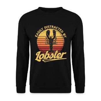 Meeresfrüchte Liebhaber Geschenk Meeresfrüchte - Unisex Pullover - Schwarz - Vorne - Alina (178cm) & Michal (187cm)