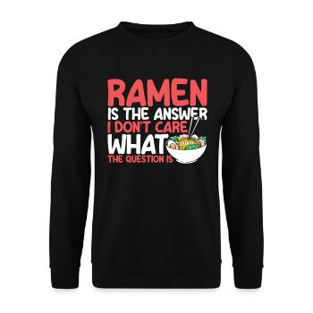 Ramen Noodle Soup Japanese Kawaii Gift Ramen - Unisex Sweatshirt - black - Front - Alina (178cm) & Michal (187cm)