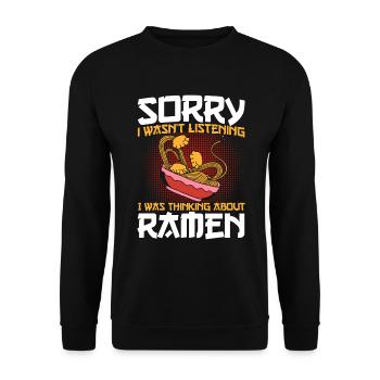 Ramen Noodle Soup Japanese Kawaii Gift Ramen - Unisex Sweatshirt - black - Front - Alina (178cm) & Michal (187cm)