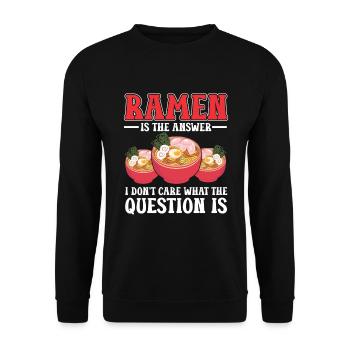 Ramen Noodle Soup Japanese Kawaii Gift Ramen - Unisex Sweatshirt - black - Front - Alina (178cm) & Michal (187cm)