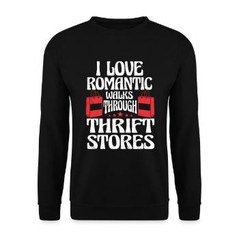 Vente à la ferme Thrifting - Sweat-shirt Unisexe - noir - Devant - Alina (178cm) & Michal (187cm)