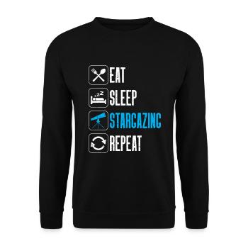 Stargazer Poison Cosmology Stargazing - Unisex Sweatshirt - black - Front - Alina (178cm) & Michal (187cm)