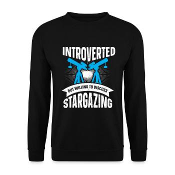 Stargazer Poison Cosmology Stargazing - Unisex Sweatshirt - black - Front - Alina (178cm) & Michal (187cm)