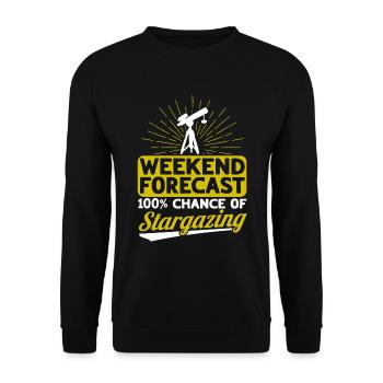 Stargazer Poison Cosmology Stargazing - Unisex Sweatshirt - black - Front - Alina (178cm) & Michal (187cm)