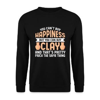 Ceramic Oven Cermaicist Ceramic Clay Oven Pot - Unisex Sweatshirt - black - Front - Alina (178cm) & Michal (187cm)