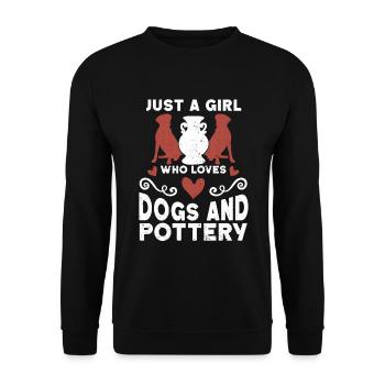 Ceramic Oven Cermaicist Ceramic Clay Oven Pot - Unisex Sweatshirt - black - Front - Alina (178cm) & Michal (187cm)
