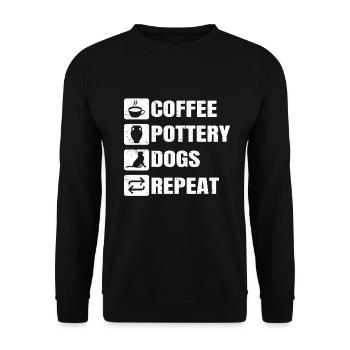Ceramic Oven Cermaicist Ceramic Clay Oven Pot - Unisex Sweatshirt - black - Front - Alina (178cm) & Michal (187cm)