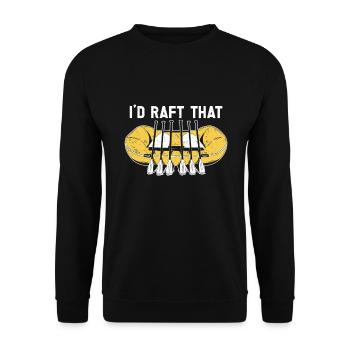 Rafting Floß Geschenk Paddler Rafting - Unisex Pullover - Schwarz - Vorne - Alina (178cm) & Michal (187cm)