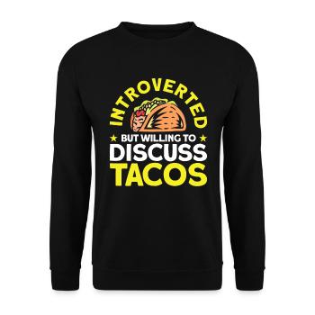 Introverted Gift Sarcastic Introverted - Unisex Sweatshirt - black - Front - Alina (178cm) & Michal (187cm)